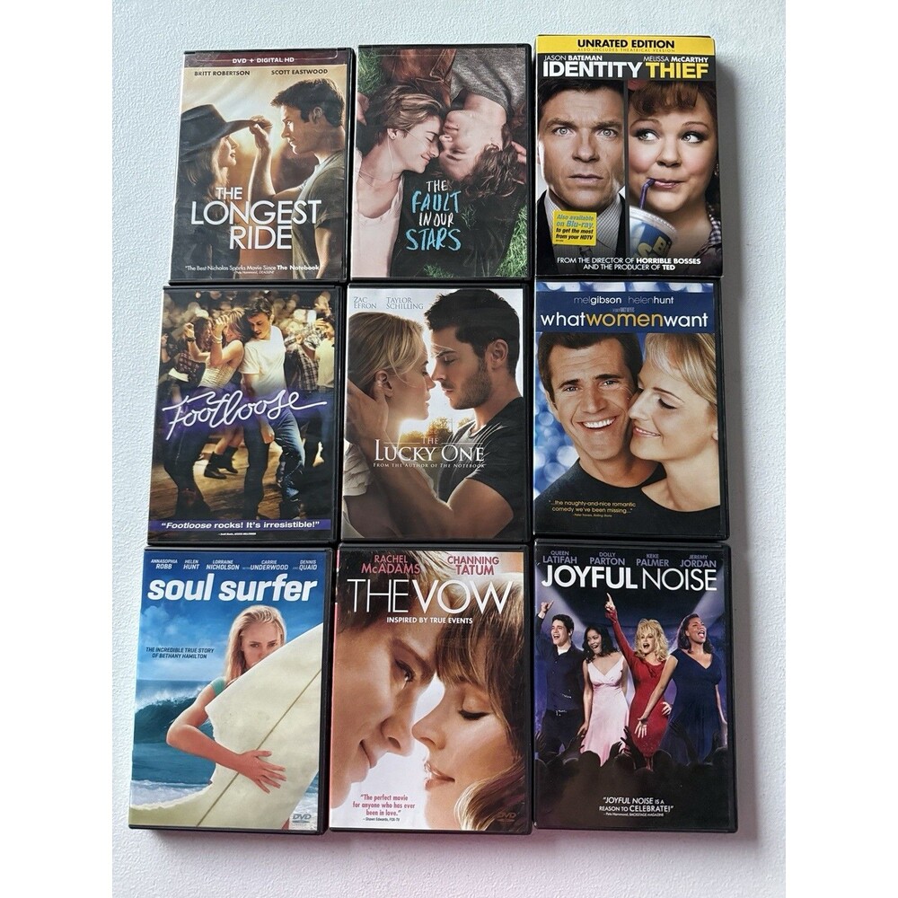 Romance & Comedy DVD Lot (9 Movies) - The Vow, Footloose, Soul Surfer
